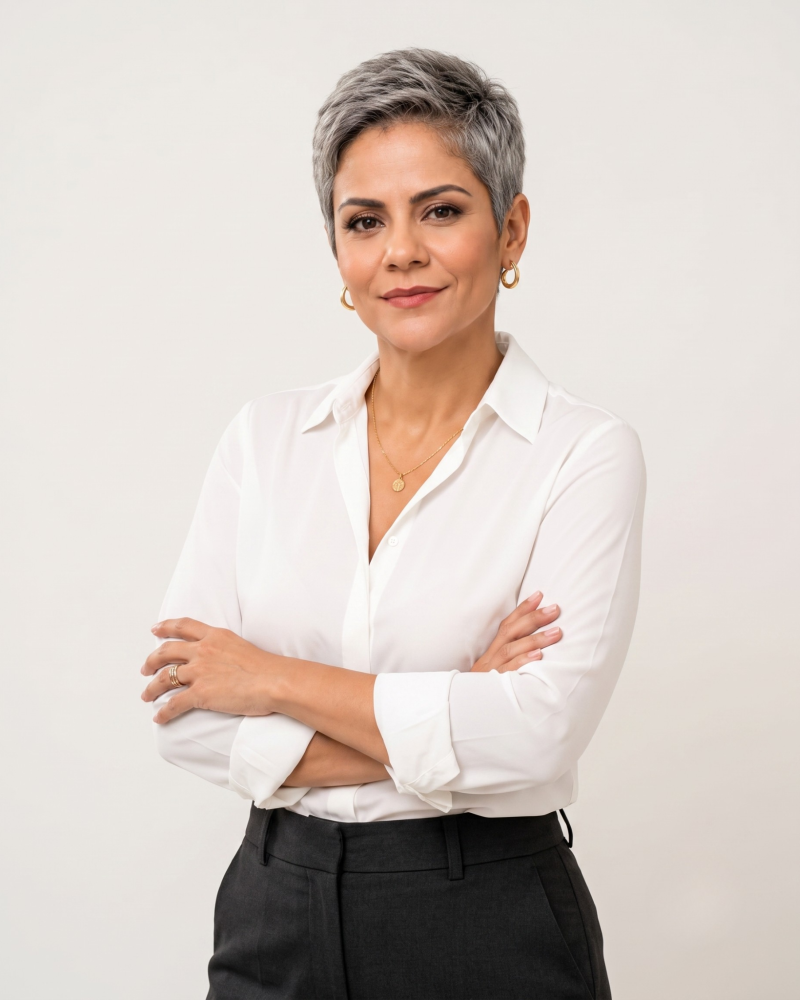 Dra. Bruna em contexto de trabalho